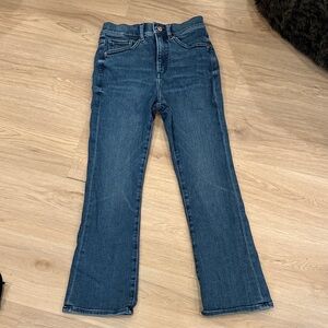 Express Dark Blue Straight Leg Jeans